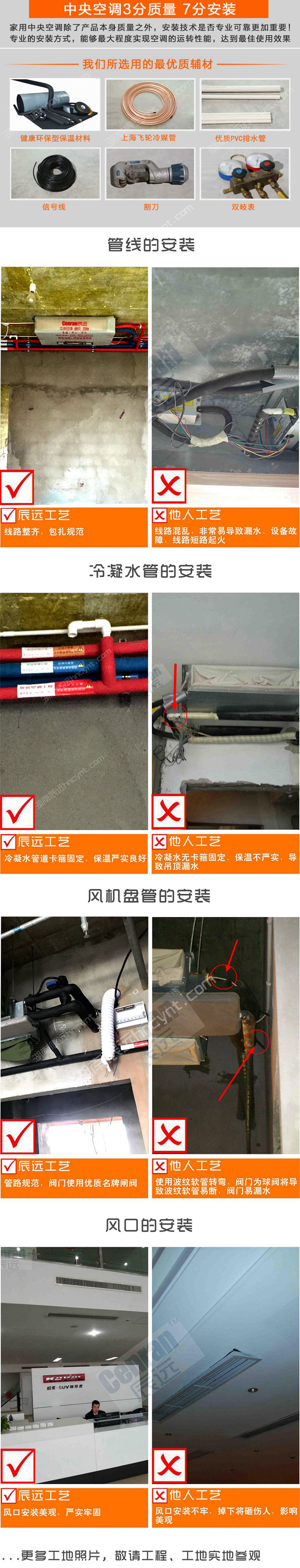 格力中央空調，大金中央空調，麥克維爾中央空調，中央空調安裝工藝